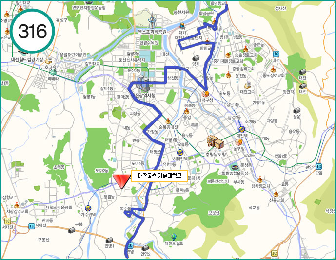 316번 노선 이미지
